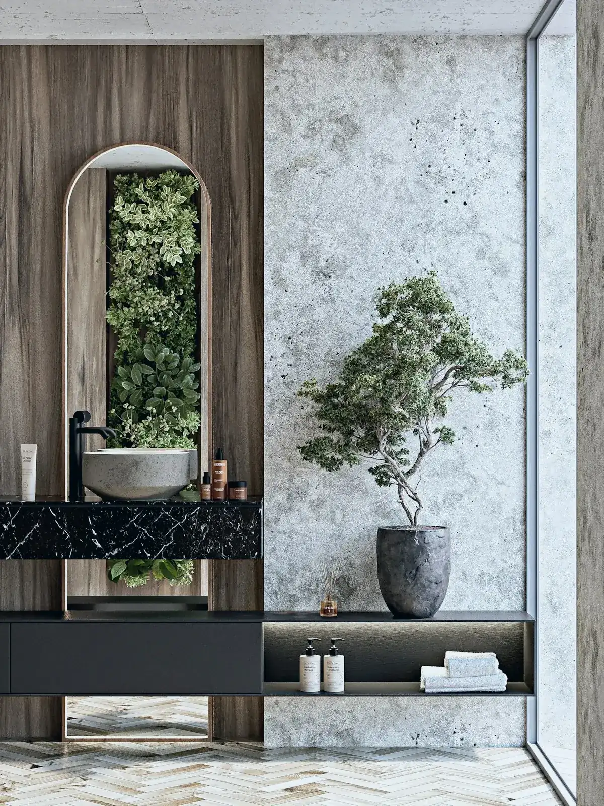 Diseño de baño Japandi Sereno en Quartell